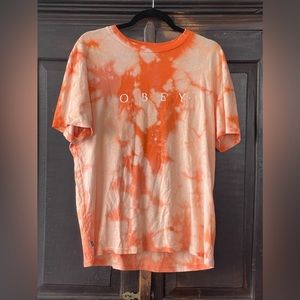 OBEY T-Shirt - Tie Dye Orange